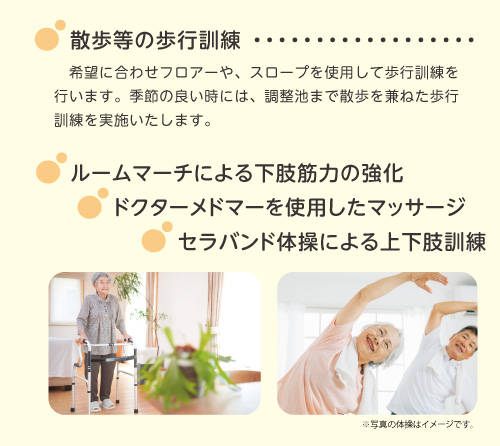 散歩等の歩行訓練